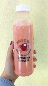 Strawberry Smoothie from Juice 2 Go