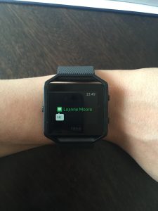 Text Message on the Fitbit Blaze