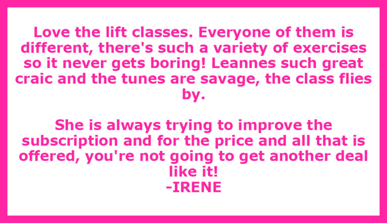 IRENE testimonial